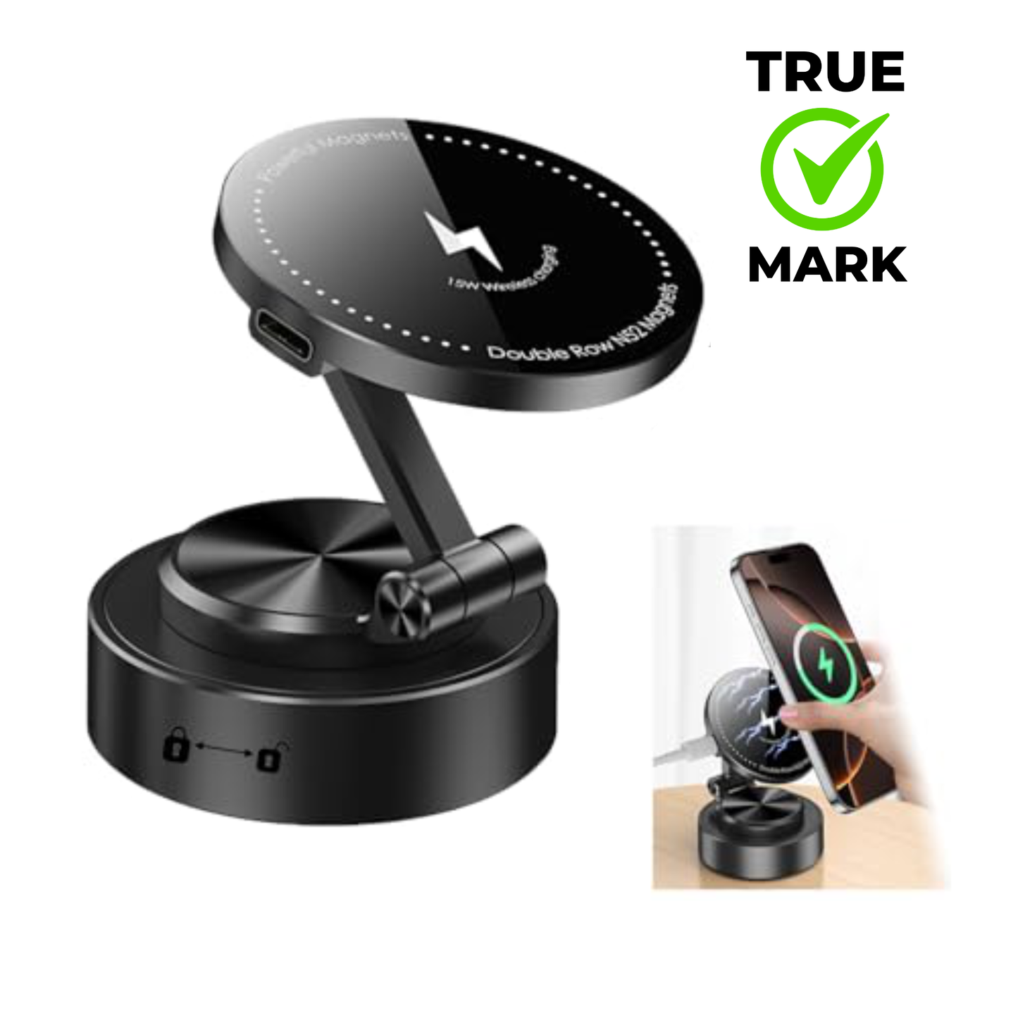 Suport magnetic universal cu magnet puternic – montaj rapid pentru telefon, scule și accesorii