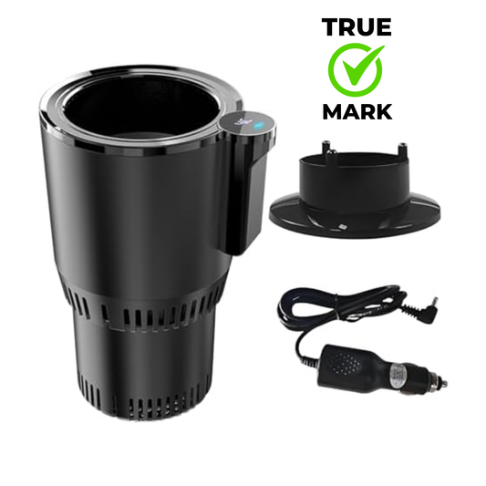 Pahar Auto Inteligent cu Încălzire și Răcire 12V, Afișaj Temperatură, 465 ml, Portabil, Negru