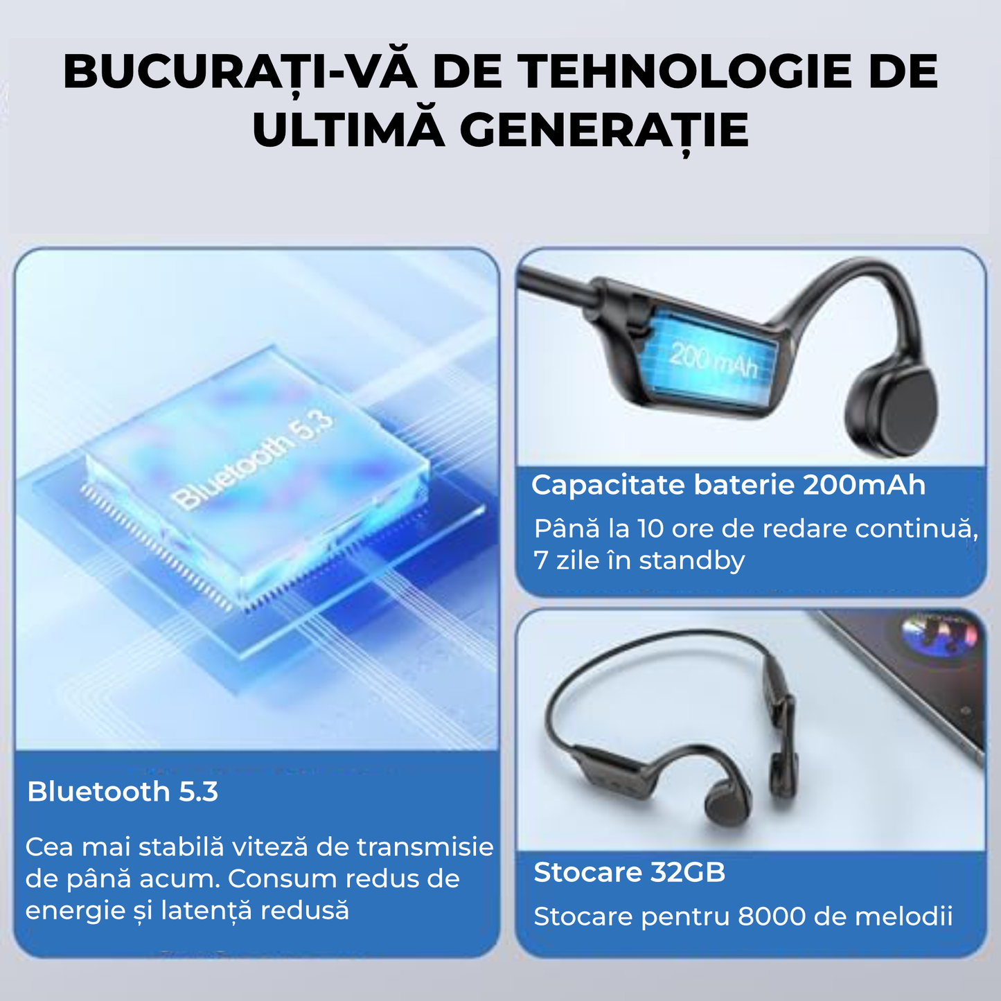 Căști wireless cu microfon, Bluetooth 5.0, noise cancelling și microfon rabatabil – compatibile PC și telefon, negru