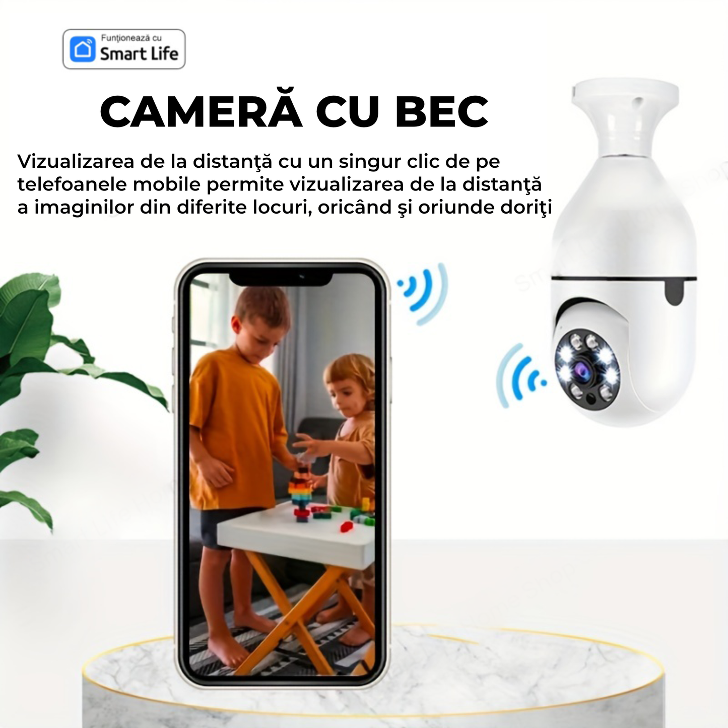 Cameră de Supraveghere WiFi 8K, 16MP, 4 Lentile, Zoom 10X, AI, Vedere Nocturnă Color, Audio Bidirecțional