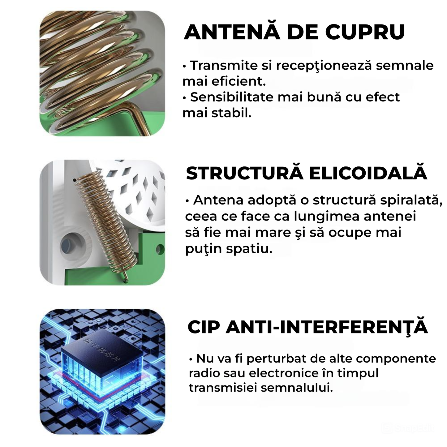 Sonerie Wireless cu 32 Tonuri – Rază 100 m, Volum Reglabil, Instalare Ușoară, Negru