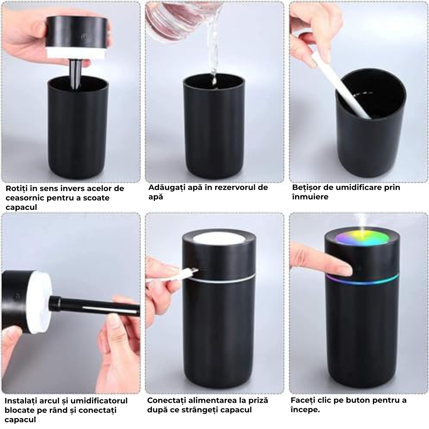 Lampă LED RGB Ambientală cu Control Tactil – Alimentare USB, Design Modern pentru Dormitor și Birou