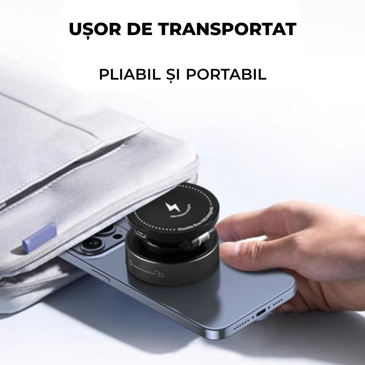 Suport magnetic universal cu magnet puternic – montaj rapid pentru telefon, scule și accesorii