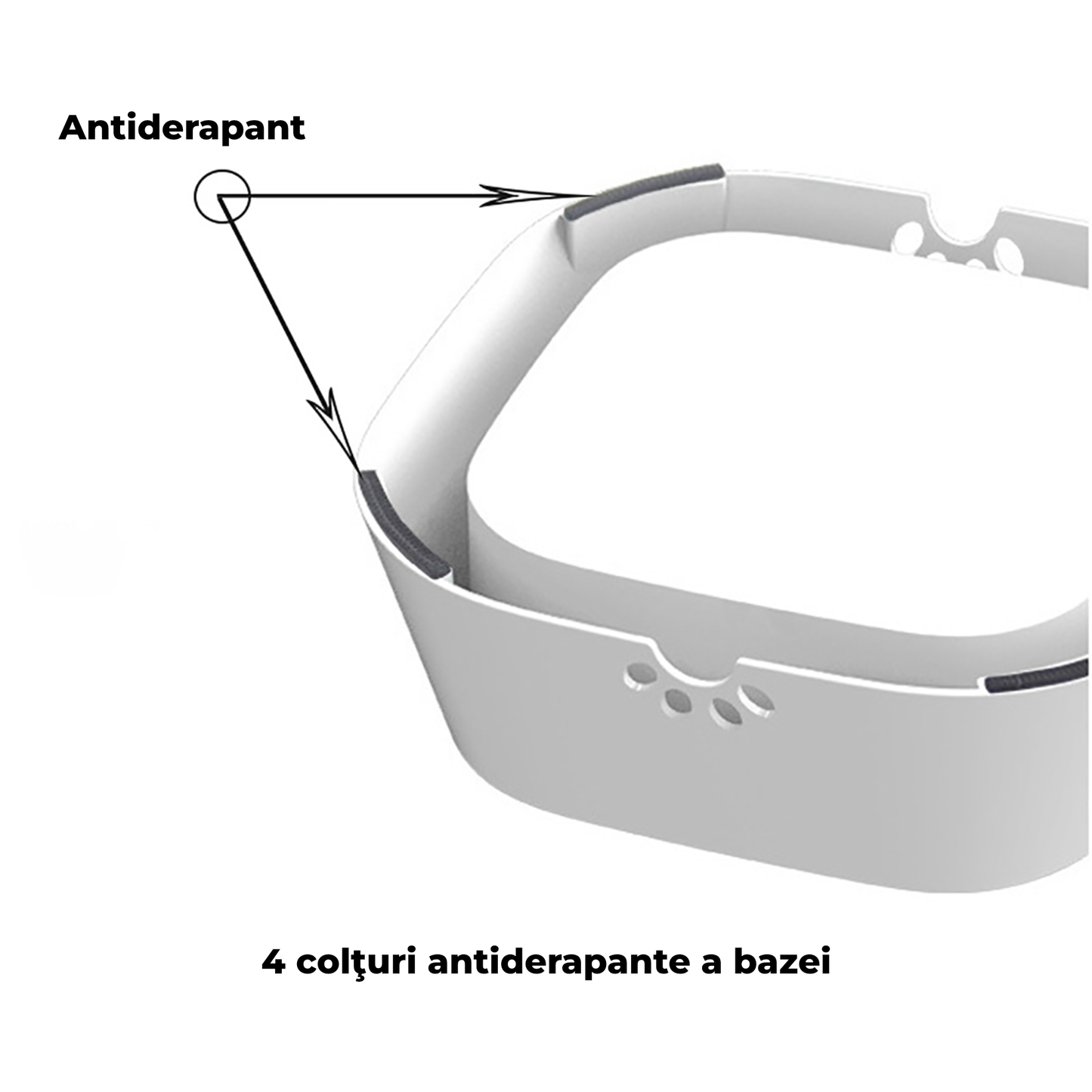 Bol pentru Animale din Fibră de Bambus – Ecologic, Antiderapant, Ușor de Curățat, 15 cm, Alb